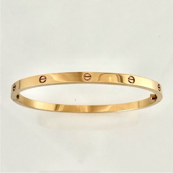 Gold Small Model Love Screw Bangle Bracelet and Screw Driver - Picture 10 of 11